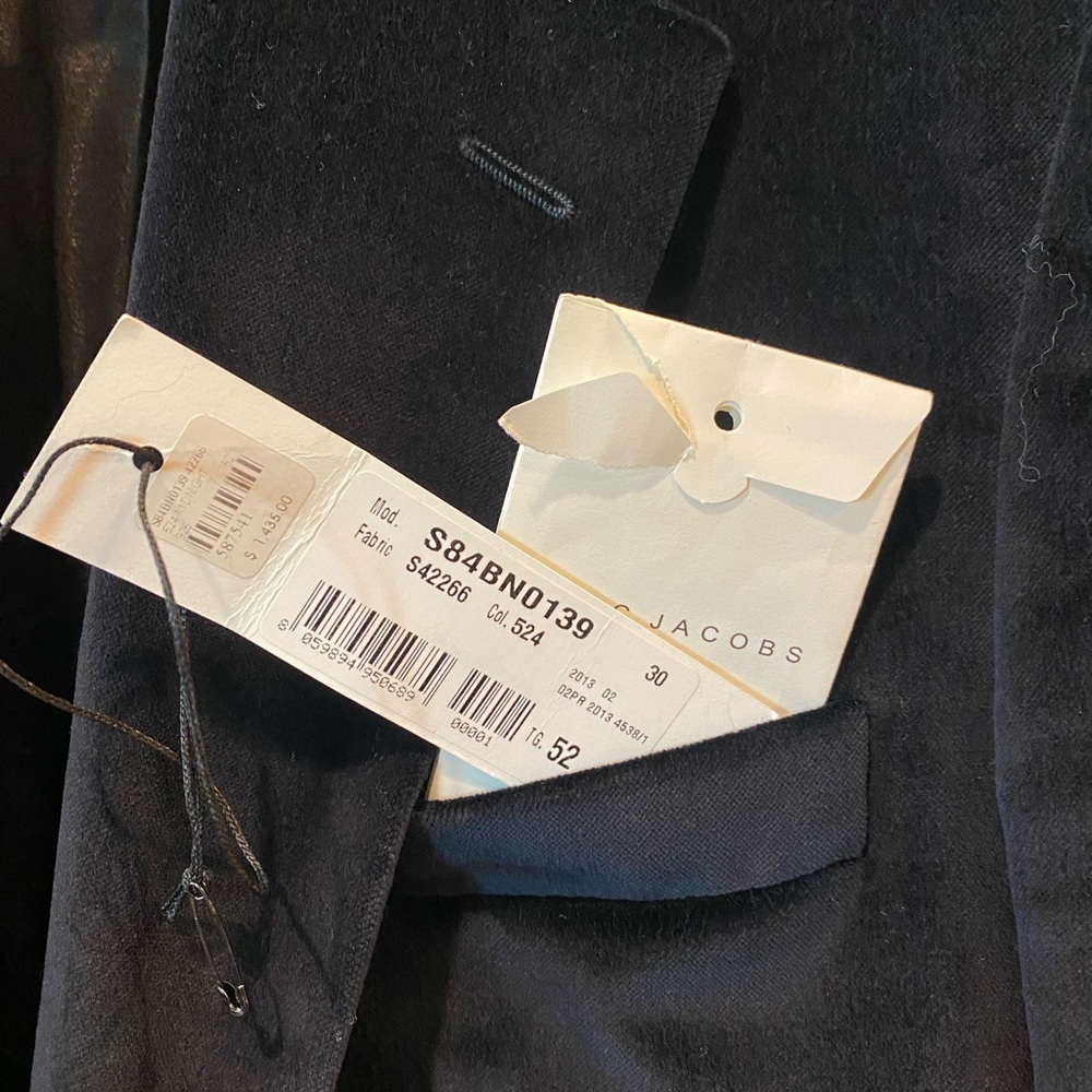 Marc Jacobs Mens Midnight Blue Velvet Suit - Picture 5 of 7